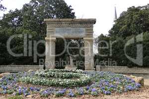 Historical buildings and gardens at the Southeastern Baptist The