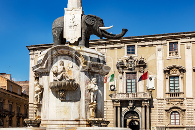 Elephant fountain in Catania. Sicily