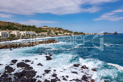 Rocks in the sea at Aci Trezza, Sicily