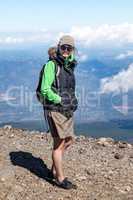 Woman on the volcano Etna