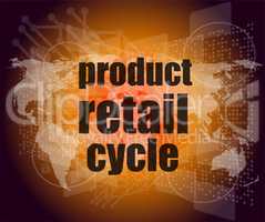 product retail cycle - digital touch screen interface