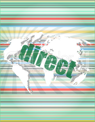 business concept: word direct on digital background