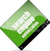 Video player for web with search engine optimization words