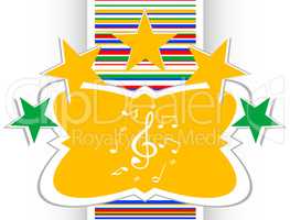 music round glossy web icon. musical sign