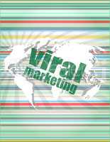 Marketing concept: words Viral Marketing on business digital screen