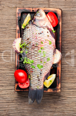 Fresh fish and food ingredients