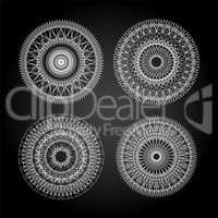 Mandala For Painting. Circle Ornament. Design Element. Guilloche