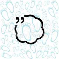 Quotation Mark Speech Bubble. Quote sign icon. Abstract background.