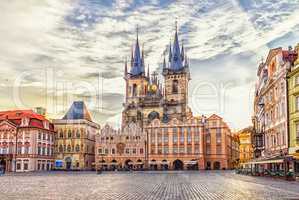 Church of Our Lady before Tyn in Prague, no people