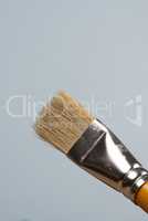 detail of brush bristles with blue background.