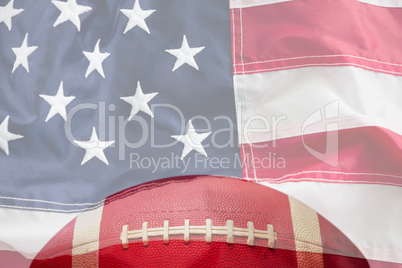 Composite image of brown american football