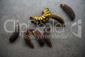 Rotten bananas, overripe