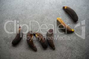 Rotten bananas, overripe