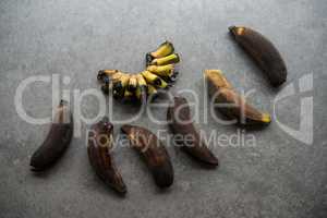 Rotten bananas, overripe