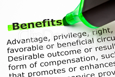 Dictionary Definition Of Word Benefits