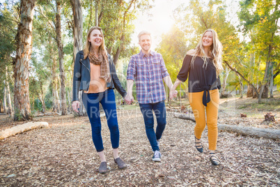 Three Brother and Sisters Portrait Outdoors