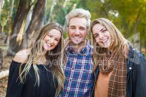 Three Brother and Sisters Portrait Outdoors
