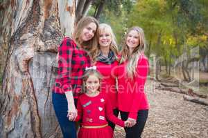 Beautiful Mother With Young Adult Daughters and Grandchild