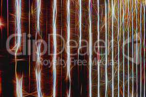 Abstract background of multi-colored stripes and brush strokes