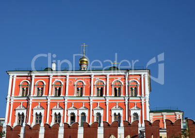 Kremlin building on sky background