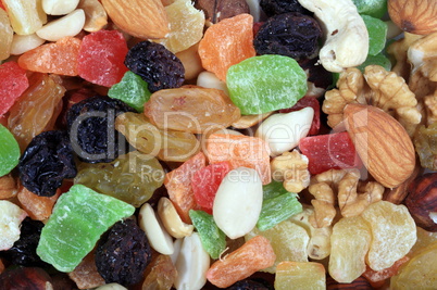 set of dried fruit