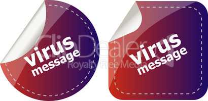 stickers label set business tag with virus message word