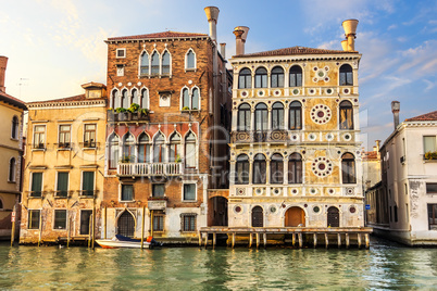 Dario Palace on the Grand Canal of Venice, summer view, no peopl