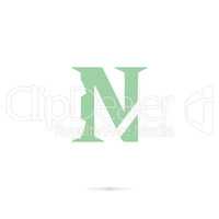 Letter n logo icon design template elements