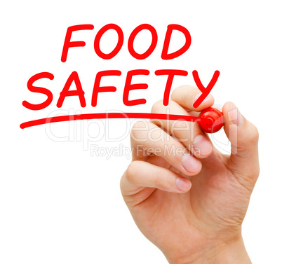 Food Safety Handwritten With Red Marker