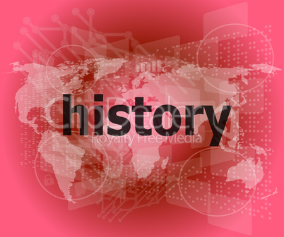 Time concept: history on digital background