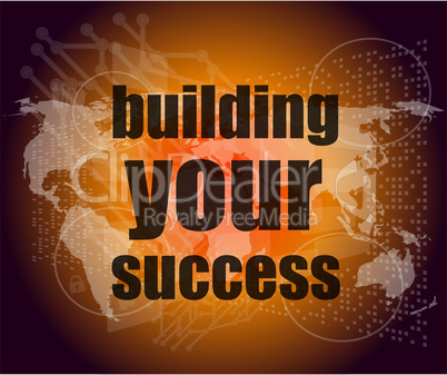 building your success - digital touch screen interface