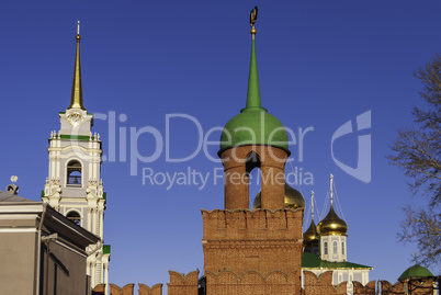 Tula, the Kremlin, RUSSIA. Tower Odoevsky gate or tower of the Kazan Kremlin