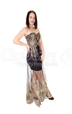 Beautiful woman in a gorgeous long dress