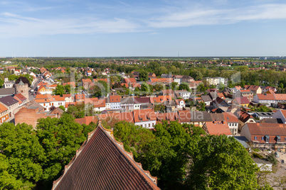 Landscape view from a church tower in Burg / Germany.