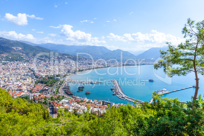 Panorama view from the coast of Antalya / Turkey