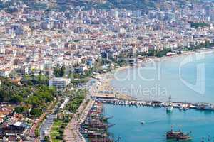 Panorama view from the coast of Antalya / Turkey