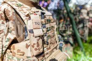 TQ tourniquet bag on a german soldier desert uniform