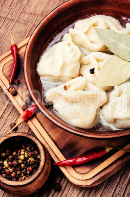 Homemade meat dumplings