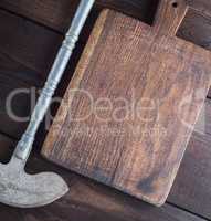 iron hatchet for cutting meat or vegetables