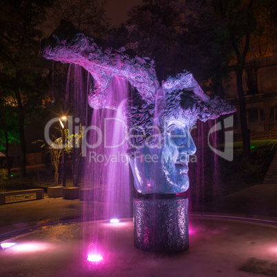 Greek Park in Odessa, Ukraine at night