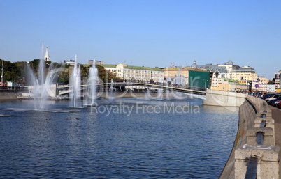 fountain on river