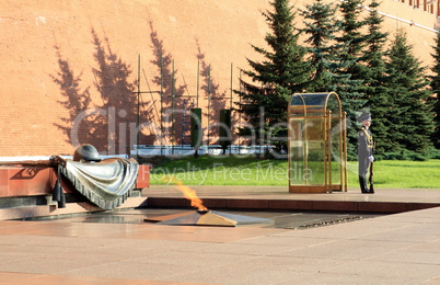 russian Kremlin soldiers at post