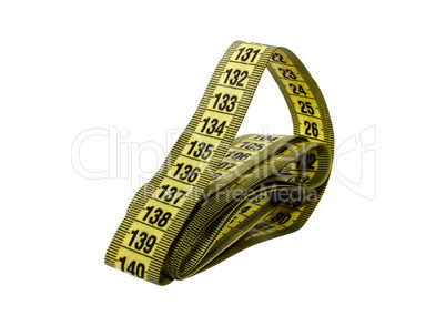 Folded flexible measuring tape