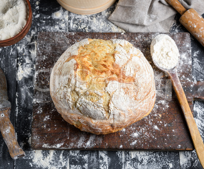 baked bread, white wheat flour