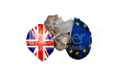 Concept Brexit. England and EU