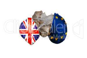 Concept Brexit. England and EU