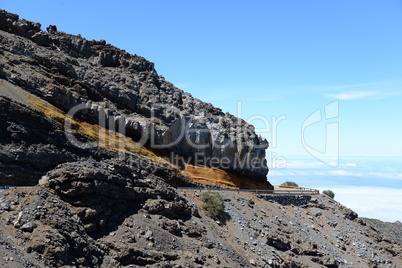 Straße am Roque de los Muchachos, La Palma