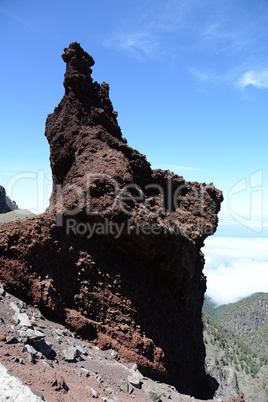 Felsen am Mirador de los Andenes, La Palma