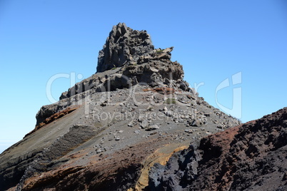 Felsen am Roque de los Muchachos, La Palma