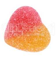 Fruit Jelly with Heart Shape Isolated